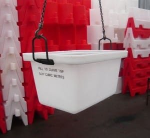 Crane lift mortar bin