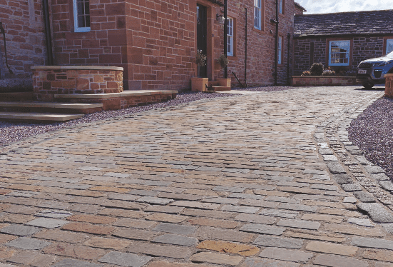 Example of block paving