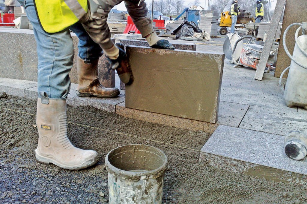 Larsen Streetscape Priming Slurry Being Applied