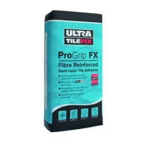 UltraTileFix ProGrip FX: Fibre Reinforced Semi-rapid Tile Adhesive 20kg