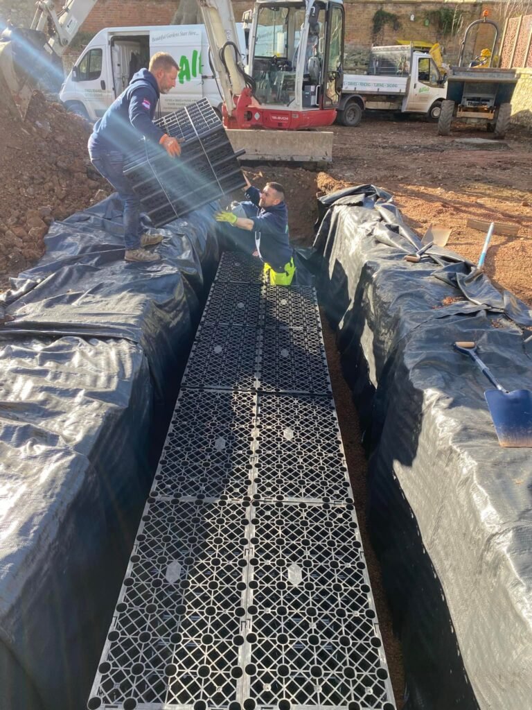 Constructing the soak-away