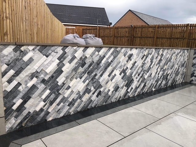 Clouding grey wall cladding